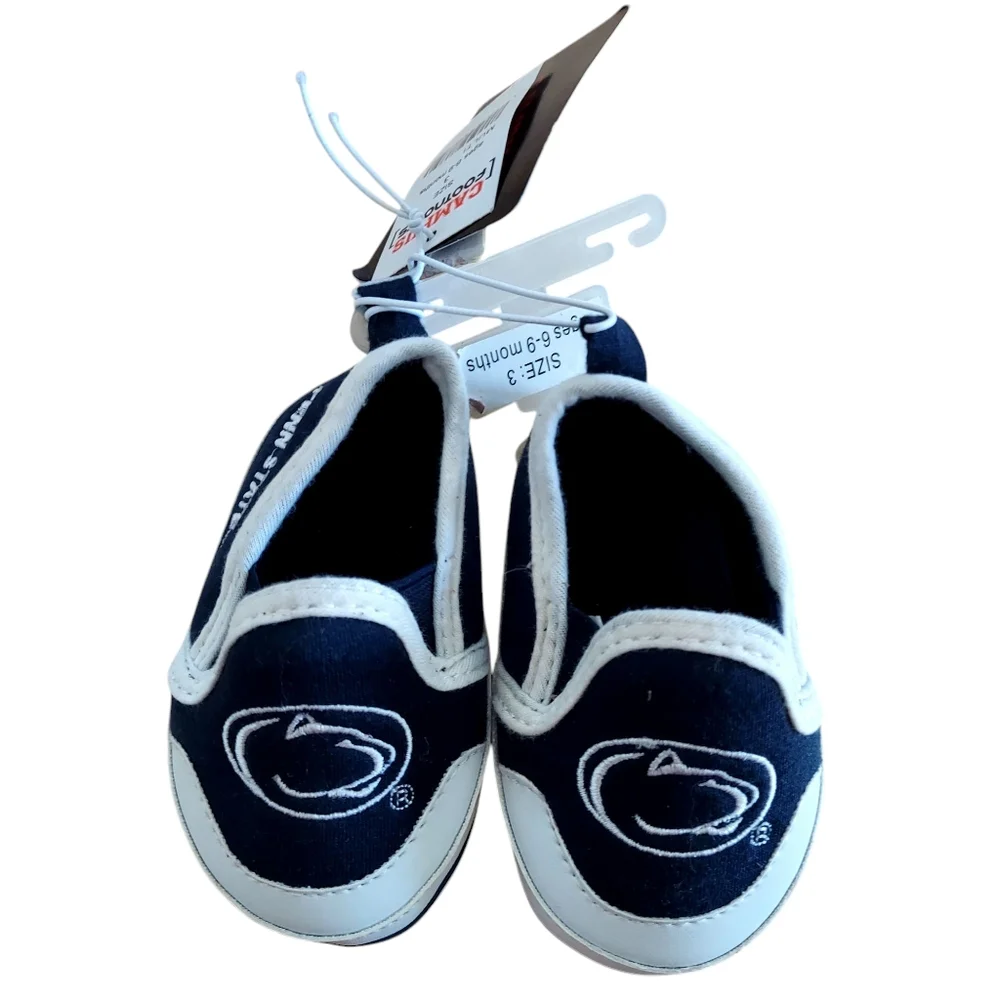 Penn State Nittany Lions Infant Shoes Size 6-9 Months Embroidered Team Logos New
